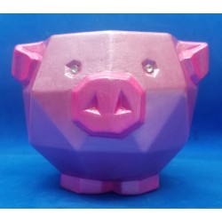 Flowerpot with Geometric Pig